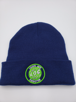 L.O.S BEANIE (NAVY WITH NEON GREEN & WHITE LOGO)