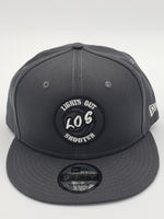 L.O.S HAT (GREY) BLACK AND WHITE LOGO