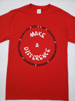 MAKE A DIFFERENCE (WHITE) TEE (CIRCLE OF INFLUENCE COLLECTION)