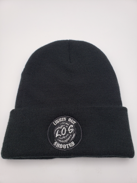 L.O.S BEANIE (BLACK WITH METALLIC SILVER LOGO) PLATINUM EDITION