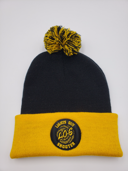 L.O.S BEANIE WITH POM (BLACK & YELLOW)