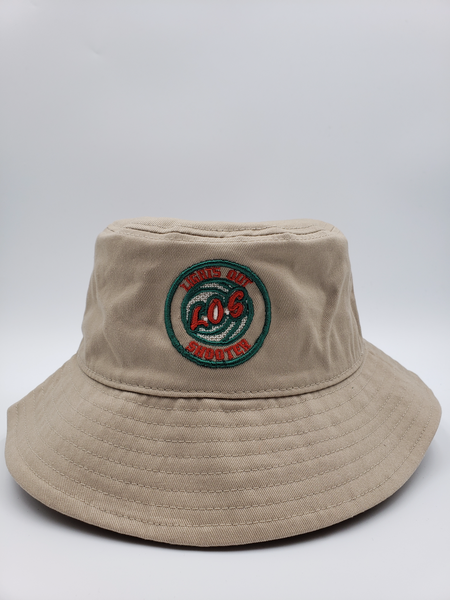 BUCKET HAT (KHAKI) GREEN, RED AND CREAM