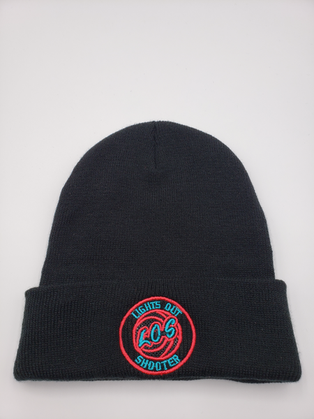 L.O.S BEANIE (BLACK WITH HOT PINK & TEAL LOGO) SOUTH BEACH EDITION