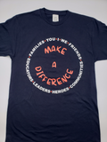 MAKE A DIFFERENCE (NAVY, RED & WHITE) TEE (CIRCLE OF INFLUENCE COLLECTION)