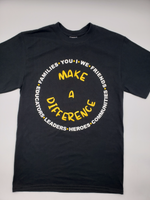 MAKE A DIFFERENCE (BLACK & YELLOW) TEE (CIRCLE OF INFLUENCE COLLECTION)